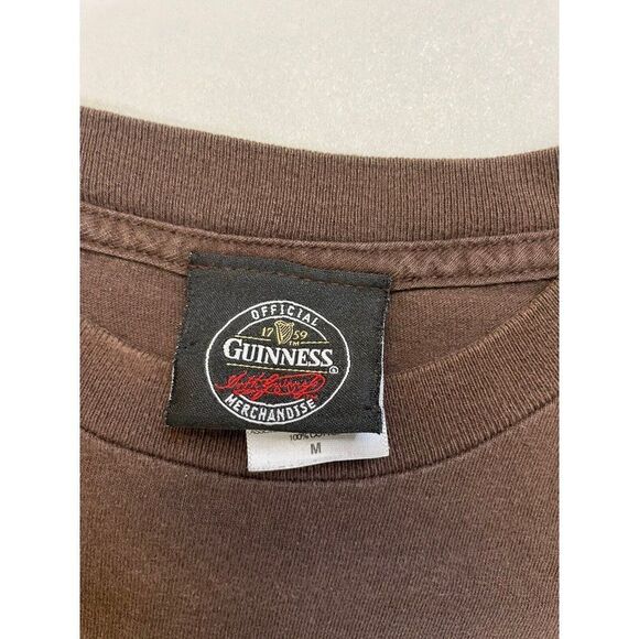 Guinness Beer Graphic T-shirt Men Medium Brown Short Sleeve - Picture 5 of 6